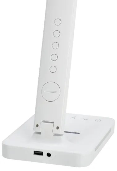 LED Dimmelhető lámpa vezeték nélküli QI töltéssel, kijelzővel és USB porttal LED/7W/230V 3000-6000K