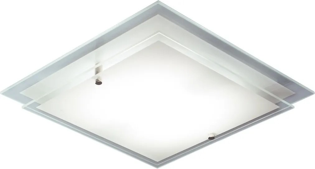 DAR LIGHTING FRA472 FRAME Négyzetes Mennyezeti Lámpa Matt Üveg, Szatén Króm R7s IP20