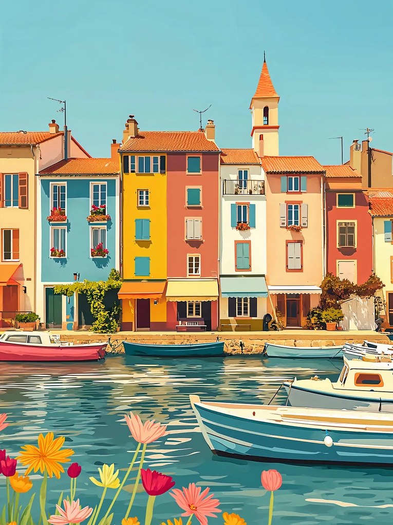 Poszter 30x40cm Többszínű tengerpart