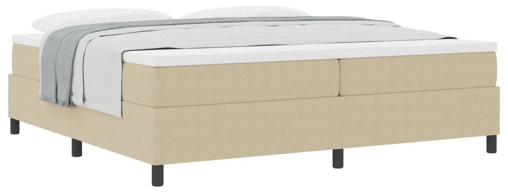 Boxspring Ágy matraccal Világos Zöld Szürke 200x200 cm Kordbársony Szövet