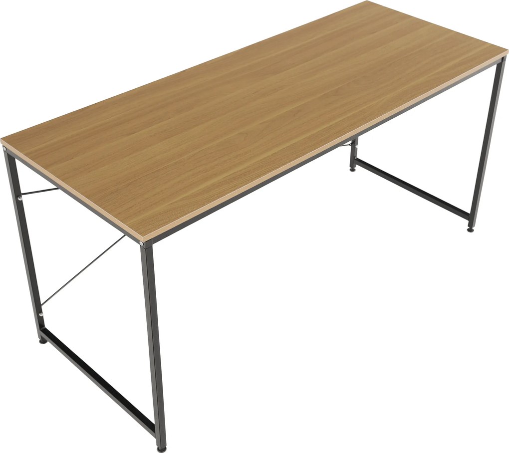 Íróasztal tölgy/fekete, 150x60 cm, MELLORA
