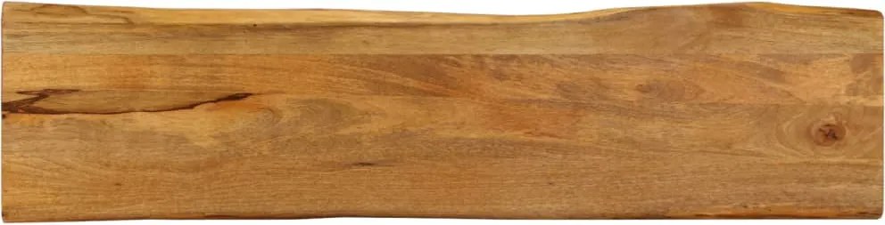 vidaXL tömör mangófa természetes élű asztallap 160 x 40 x 2,5 cm