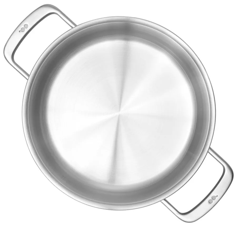 Indukciós tűzhelyhez alkalmas rozsdamentes acél lábas fedővel 4 l Lucca 3.0 – FABINI