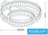 ELDLUX PN-30-3C Kristály Mennyezeti Lámpa IP20