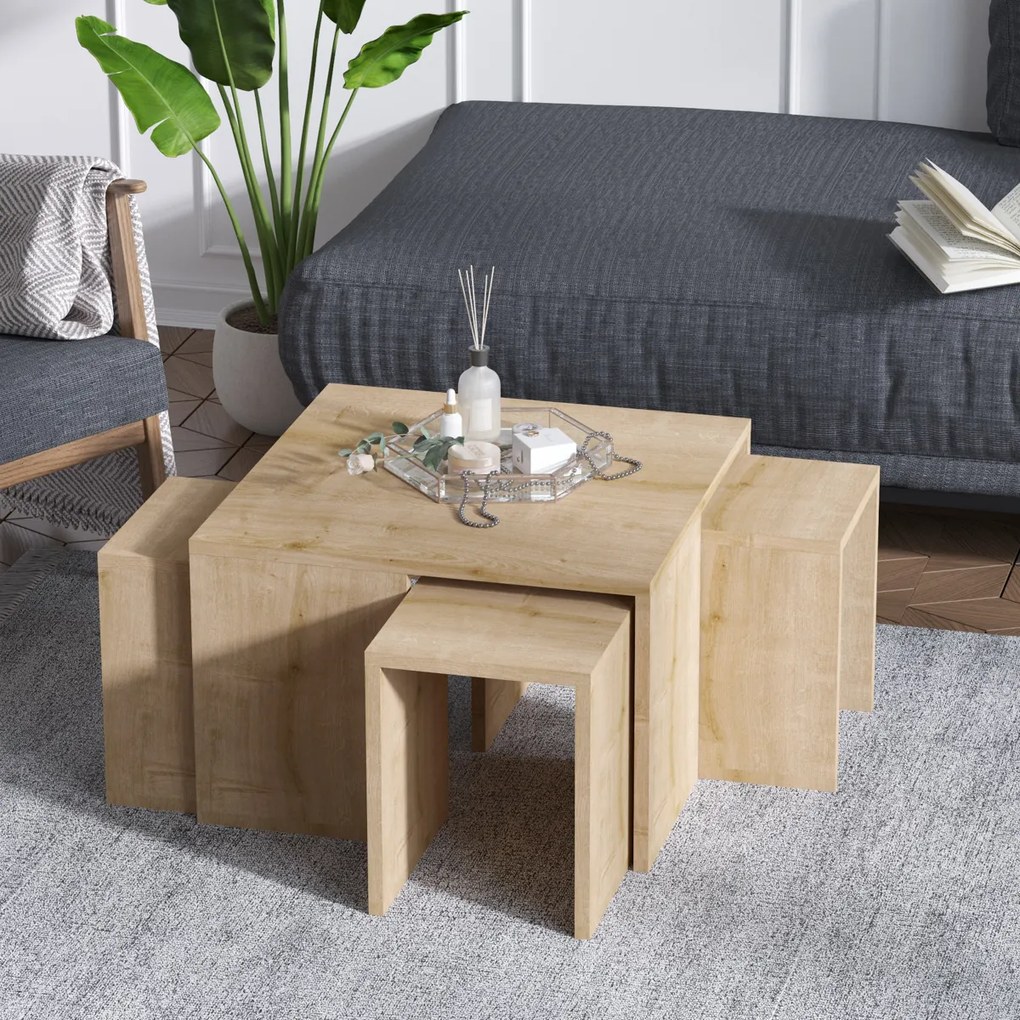 Ortanca Sapphire Oak dohányzóasztal