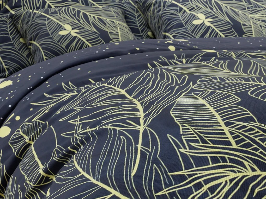 VISATA fekete pamut ágyneműhuzat, 100% pamut Ágyneműhuzat mérete: 70 x 90 cm | 140 x 200 cm