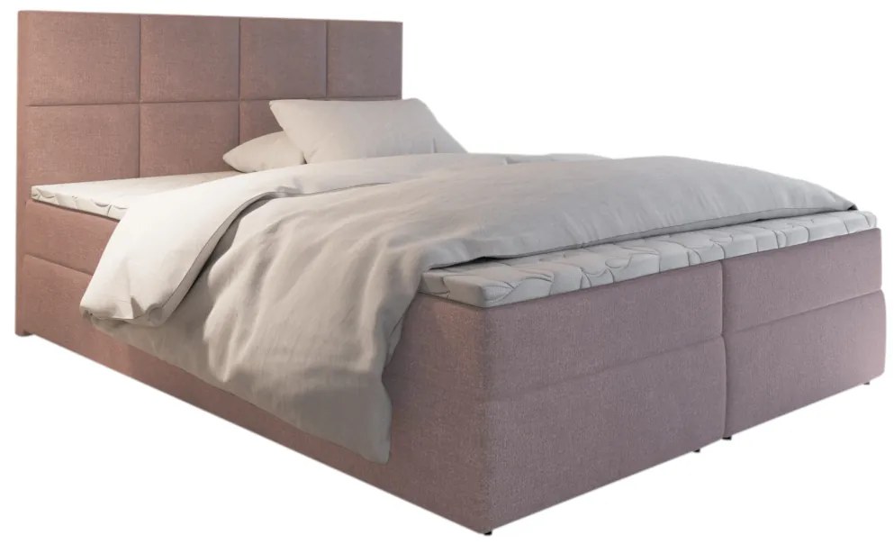 LENY kárpitozott boxspring ágy, 140x200, kronos 27