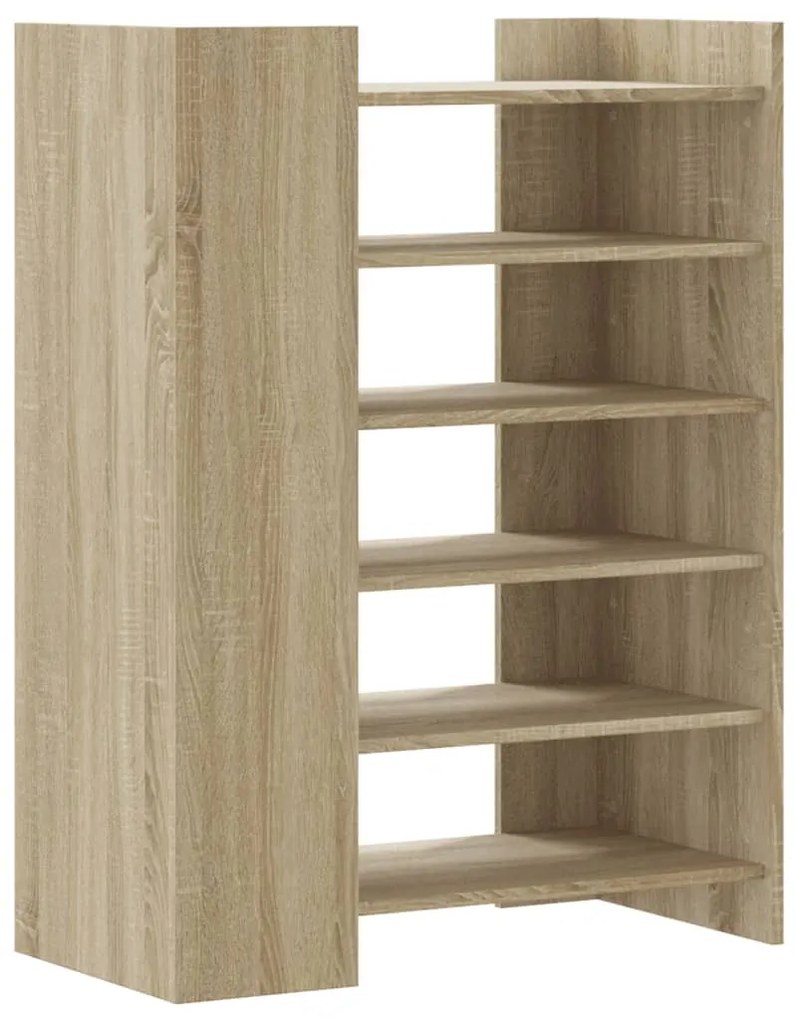 sonoma tölgy színű szerelt fa cipőszekrény 74,5 x 37,5 x 100 cm