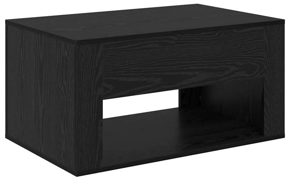 Dohányzóasztal fiókkal Fekete tölgy 80 x 50 x 40 cm Faanyag