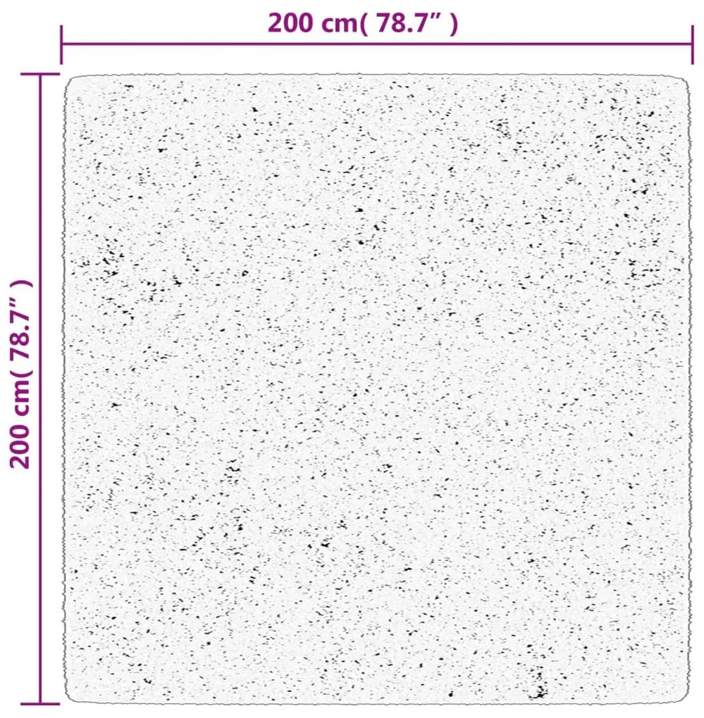 HUARTE antracit rövid szálú puha és mosható szőnyeg 200x200 cm