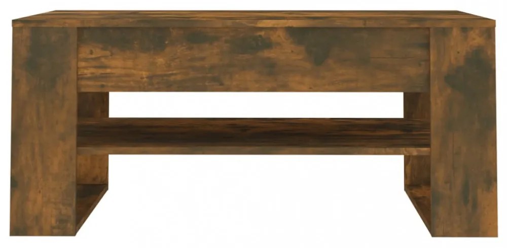 füstös tölgy színű szerelt fa dohányzóasztal 102 x 55 x 45 cm