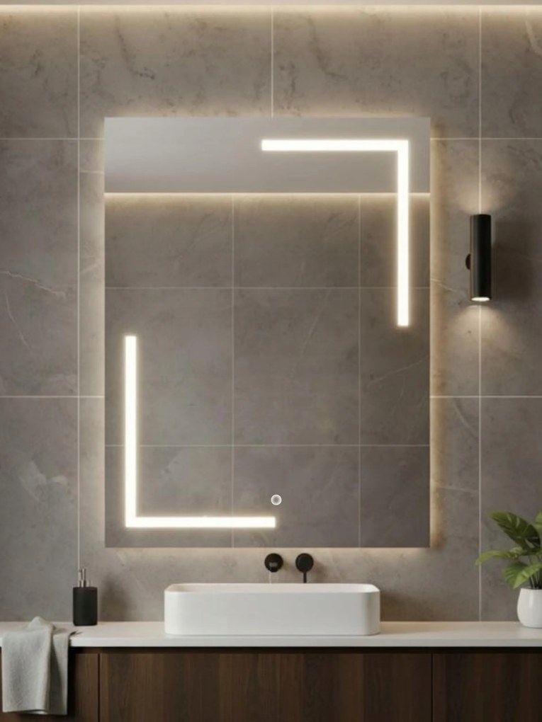 Via Lactea Led tükör| 100x100cm| Fürdőszobai| Érintőképernyős| Made in Pl