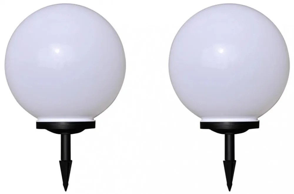 2 db kültéri gyalogjáró LED-lámpa cölöppel 40 cm