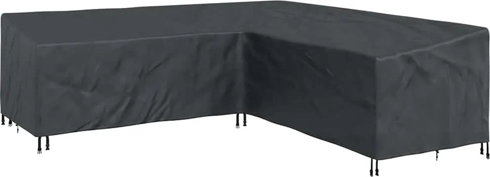 vidaXL Bútor takaró Fekete 255 x 255 x 80 cm 600D Oxford Szövet