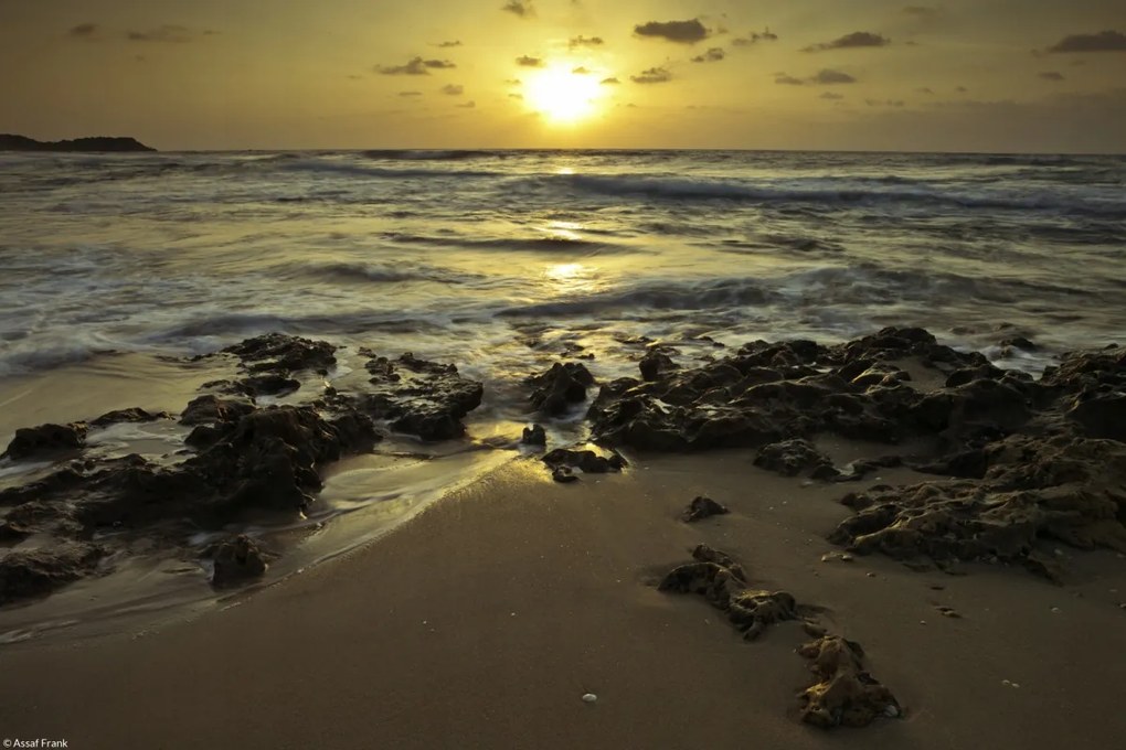 Poszter 30x20cm Naplemente a Palmachim strandon, Assaf Frank