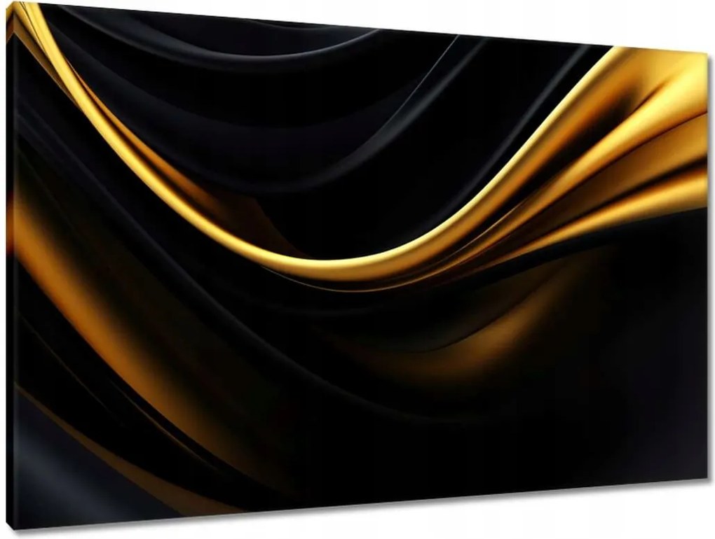 Vászonkép 90x60 Selyem arany szalag