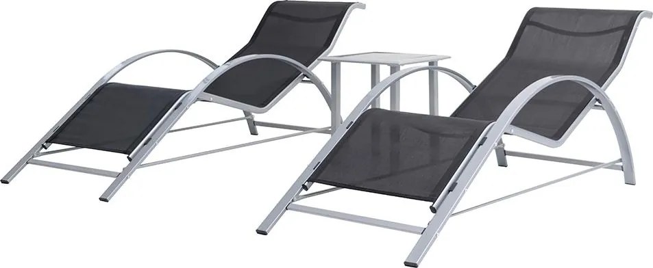 AVENBERG DOLFINE asztalból és 2db relaxációs székből álló szett