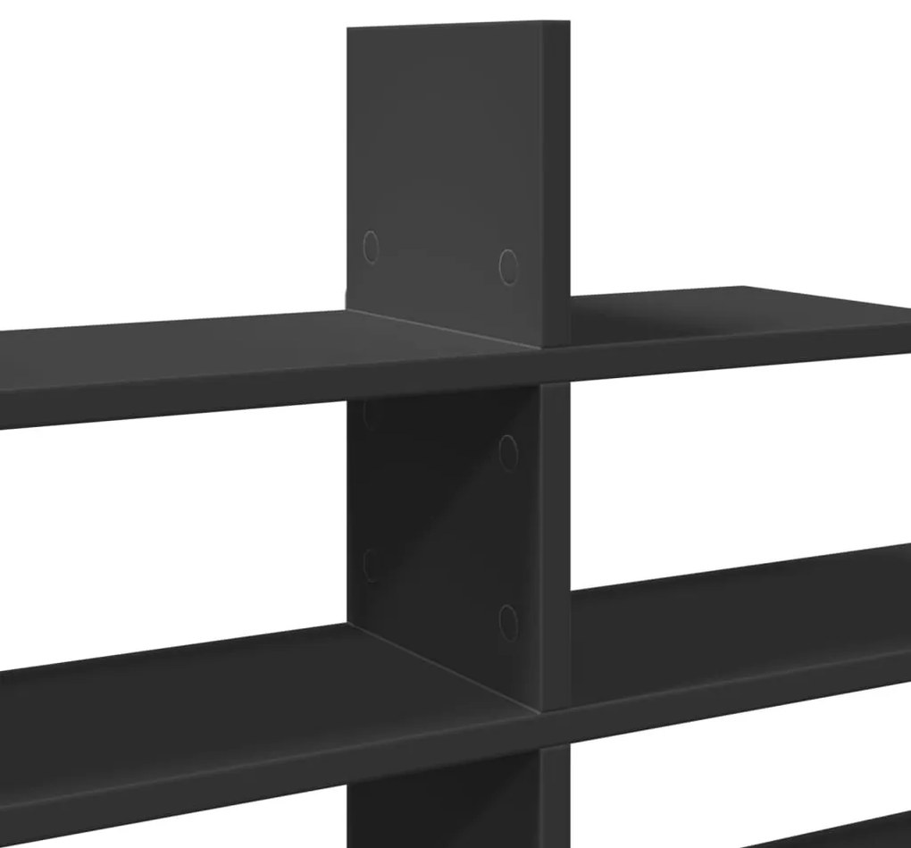 fekete szerelt fa fali polc 124,5 x 18 x 60,5 cm
