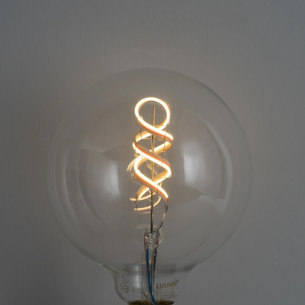 Okos E27 Dimmelhető LED Izzó G125 RGBW 4W 250lm 2700K