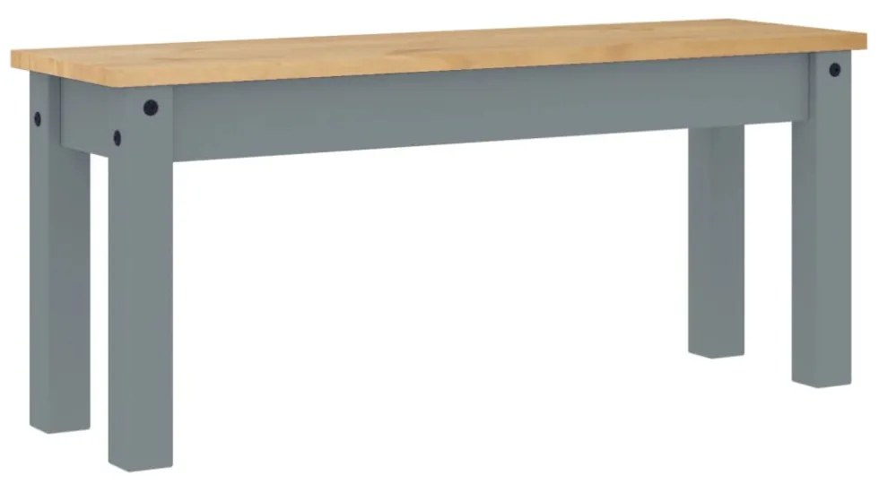 Panama szürke tömör fenyőfa étkezőpad 105 x 30 x 45 cm