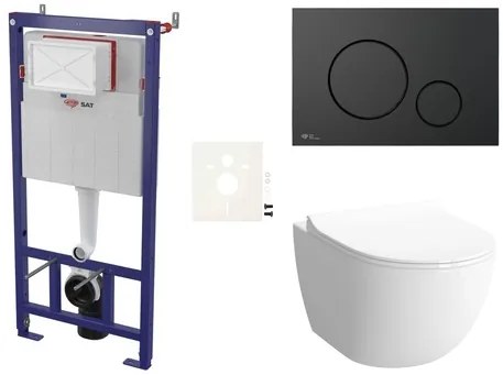 Fali WC szett SAT előtétfalas szereléshez + VitrA Sento WC SIKOSSSEN68K