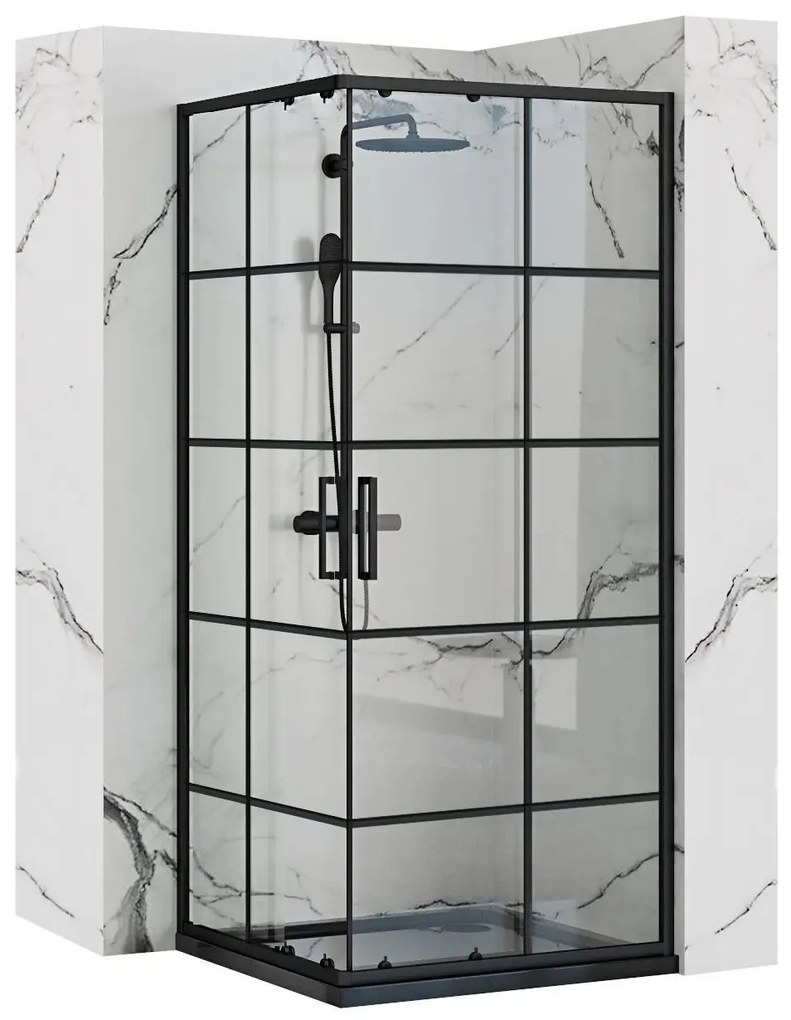 Zuhanykabin Rea Concept Black 80x80