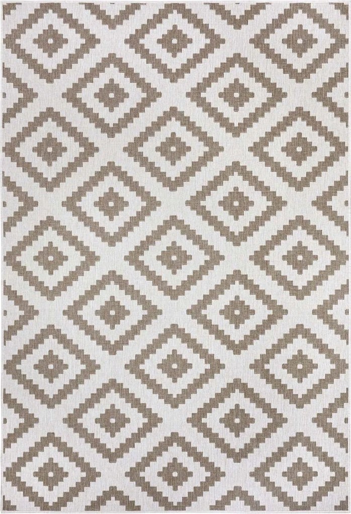 Bézs kétoldalas szőnyeg,lapos 120x170cm