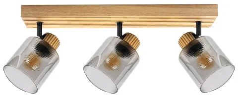 Brilagi - HYGGE irányítható spotlámpa 3xE14/15W/230V fa/füstszínű