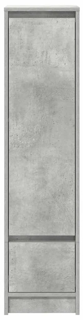 betonszürke szerelt fa magasszekrény 29,5x34x119,5 cm