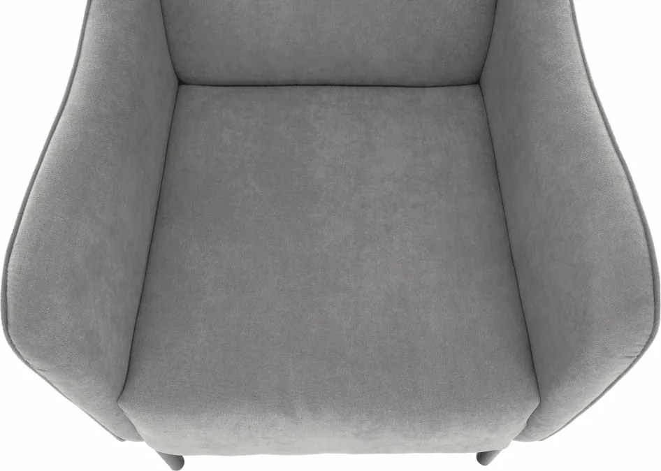 Kényelmes fotel, szürke/fekete, BREDLY