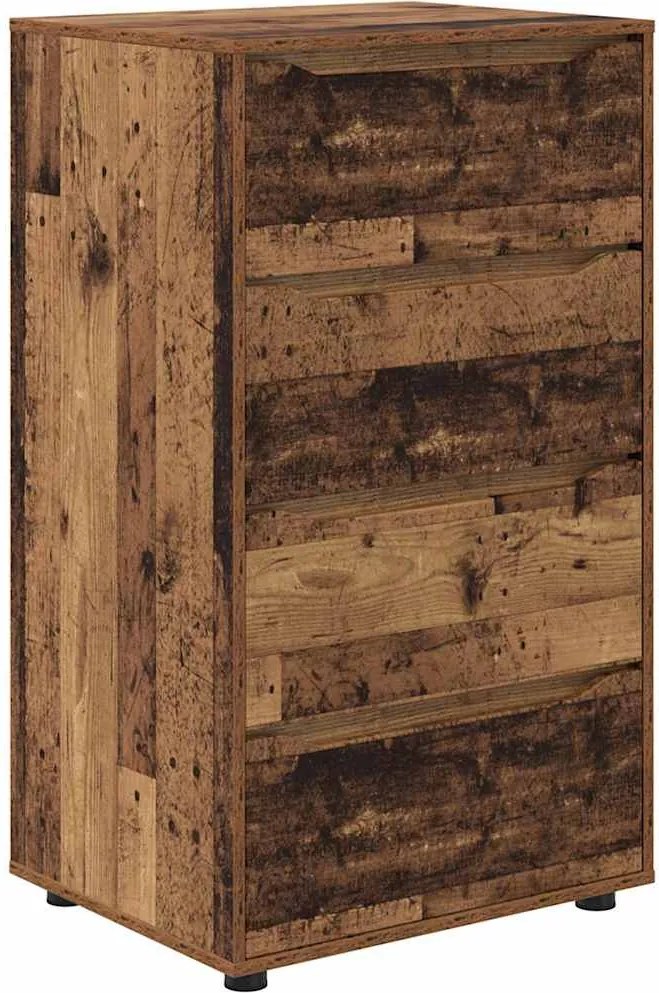 vidaXL Tároló szekrények 2 pcs Öreg fa 60 x 48 x 105 cm Faanyag