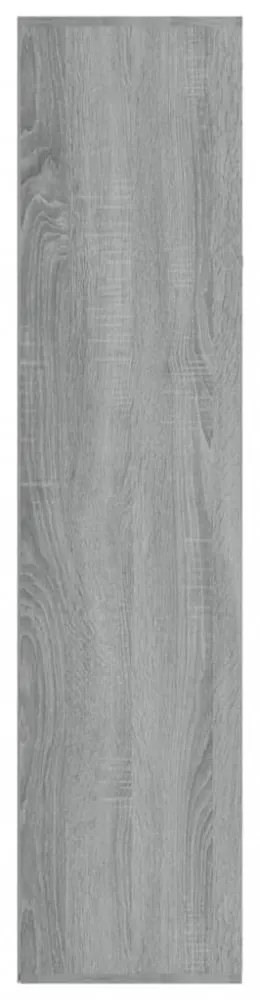 szürke sonoma színű fa könyv-/tálalószekrény 66x30x130 cm