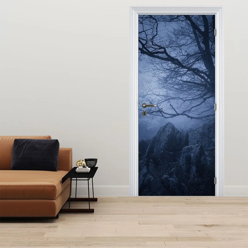 Fotótapéta ajtóra - Sötét erdő (95x205cm)