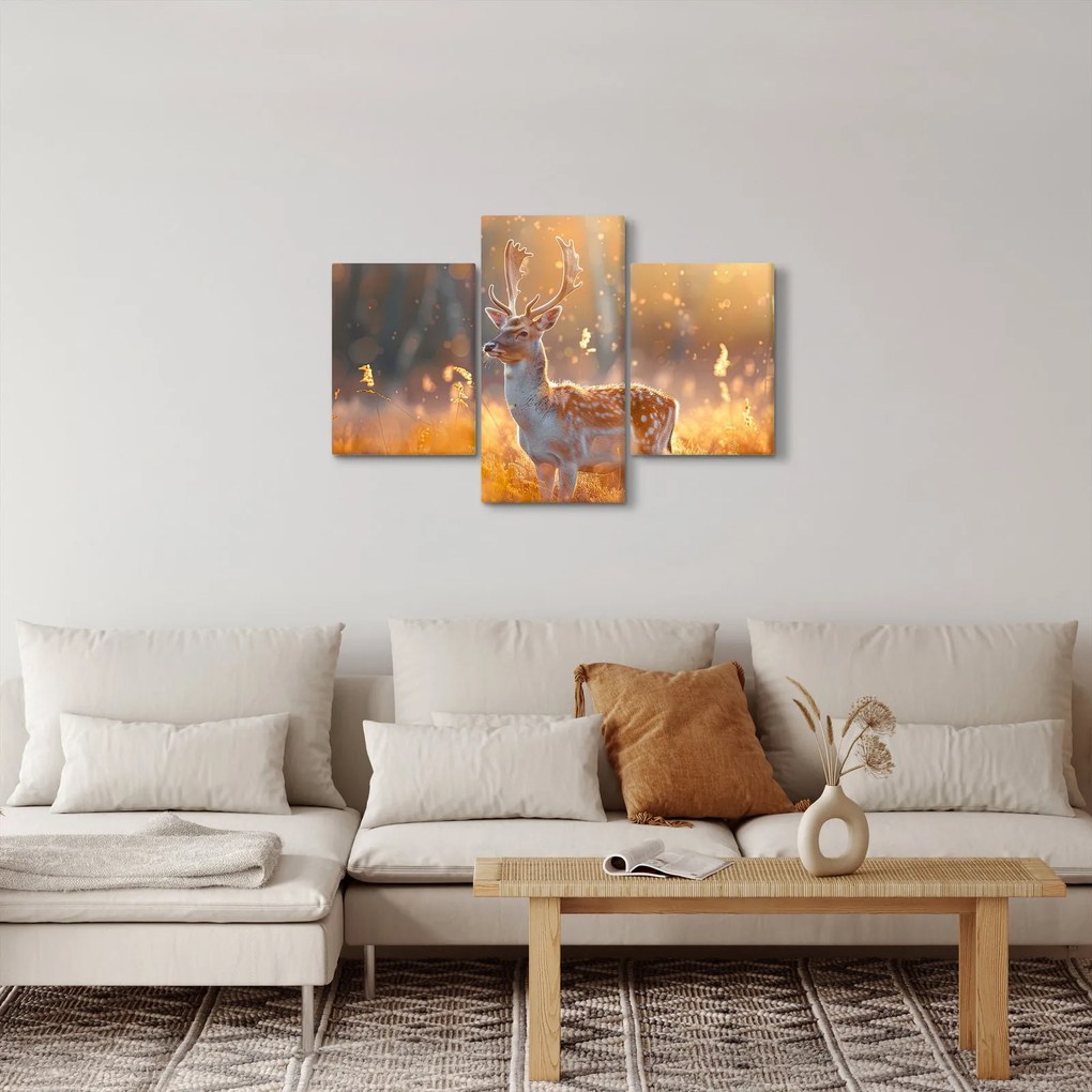Kép - Szarvas a mezőn (90x60 cm)