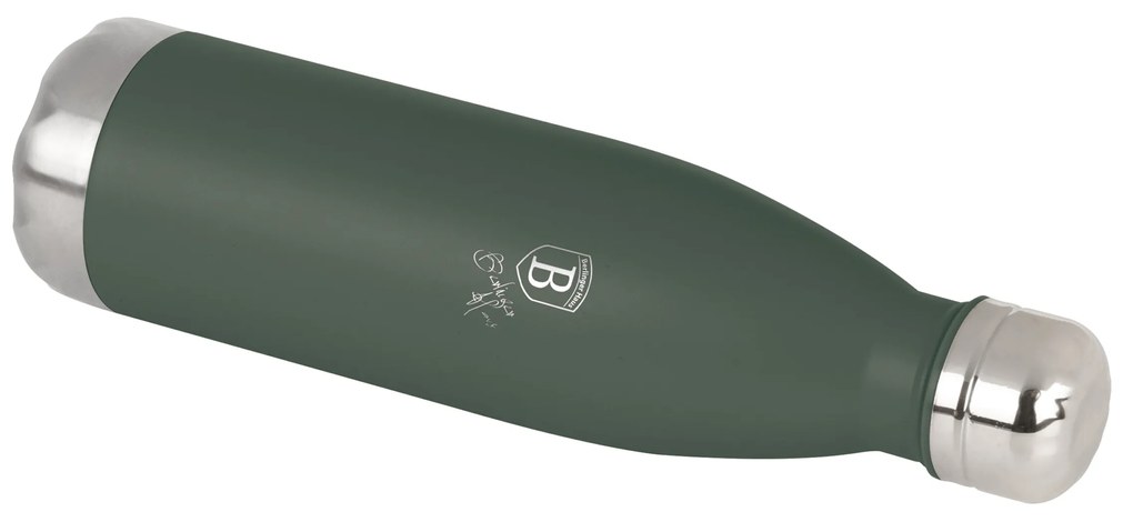 Berlinger Haus matt zöld rozsdamentes acél palack alakú termosz 500 ml