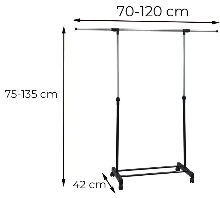 Ruhaállvány LRA-06 fekete