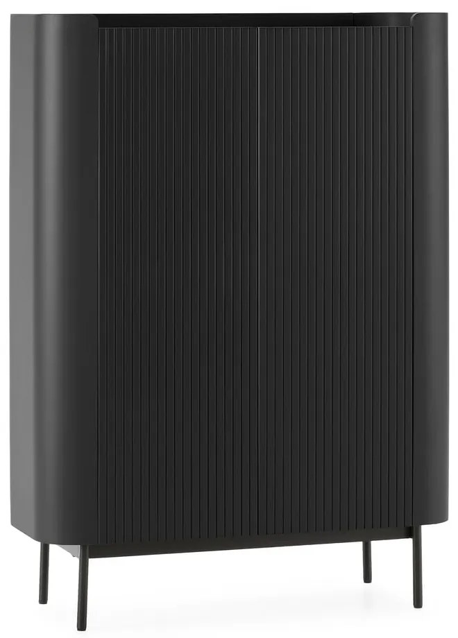 Fekete szekrény 100x140x40 cm Willa – MOME