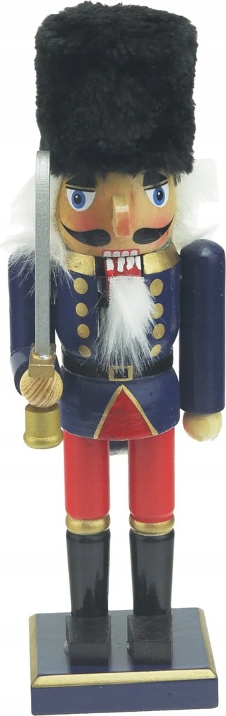 Diótörő katona 25 cm, kék /piros