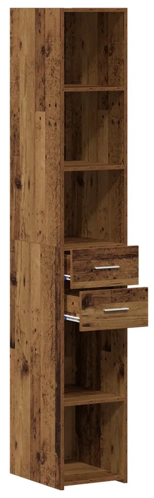 Magas szekrény Régi fa 30x42,5x185 cm Mérnöki fa
