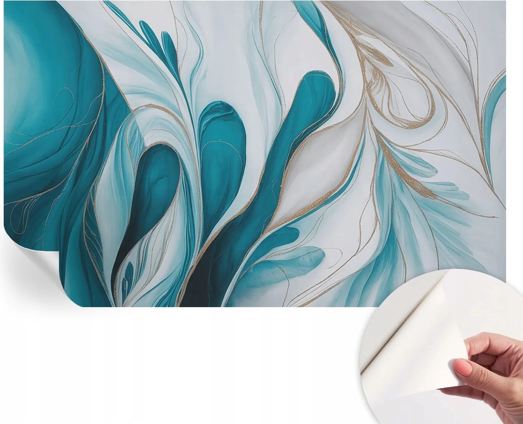 Öntapadós fotótapéta Nappaliba és Hálószobába Folyékony minták 416x254