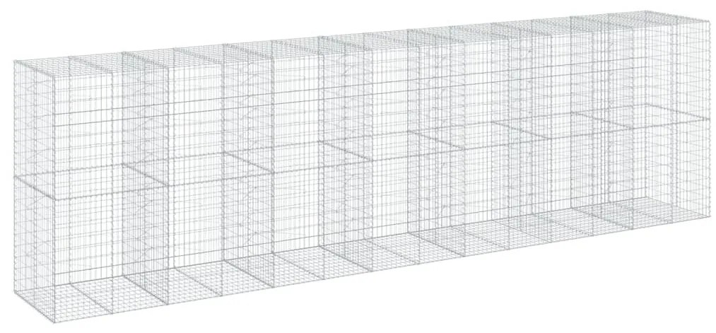 horganyzott vas gabion kosár fedéllel 700 x 100 x 200 cm