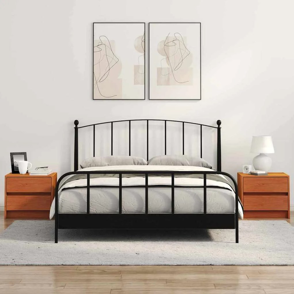 Éjjeliszekrények 2 pcs Faggyú barna 40 x 30.5 x 35.5 cm Fenyőfa