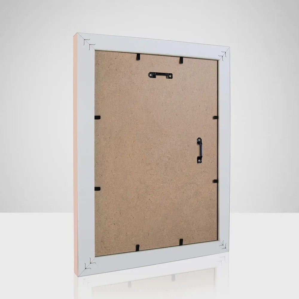 Világos rózsaszín műanyag fali képkeret 34x44 cm