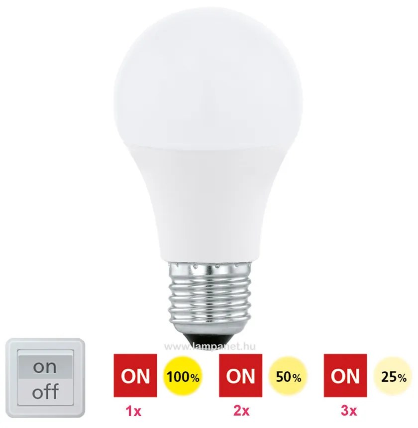 Eglo 11562 10W E27 4000K LED fényforrás, 806 lm, stepdimming