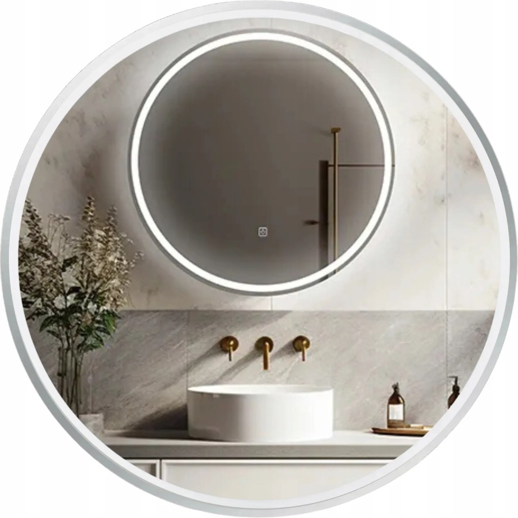 Balneo Led-es Megvilágított Tükör 100 cm Fürdőszobai Fali Kerek Sun