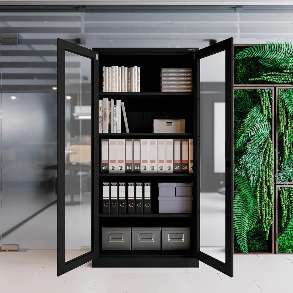 AMELIA vitrin 900 x 1850 x 400 mm, fekete