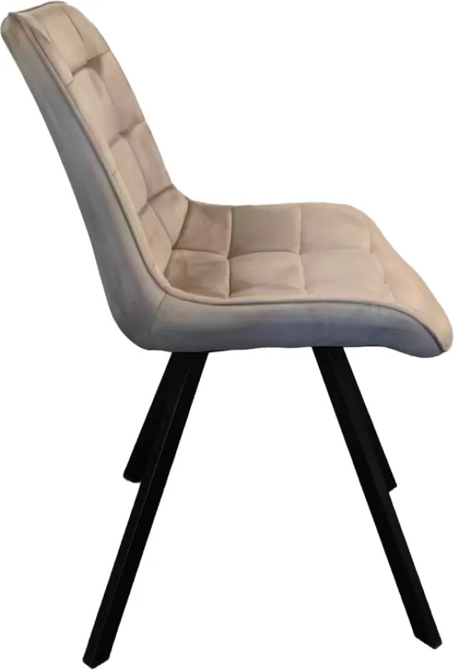 Étkezőszék, szürkésbarna Taupe Velvet szövet/fekete, SAMIRA