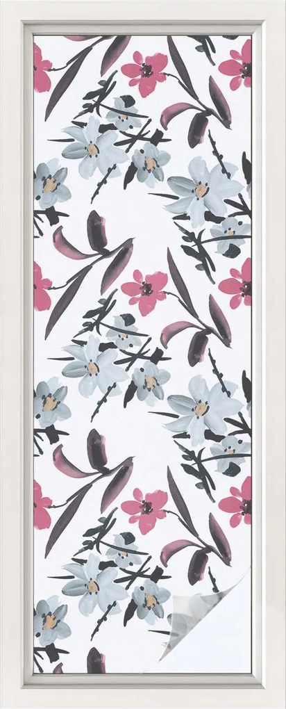 Öntapadós szélvédő furnér Adatvédelem Virágmintás 50x146