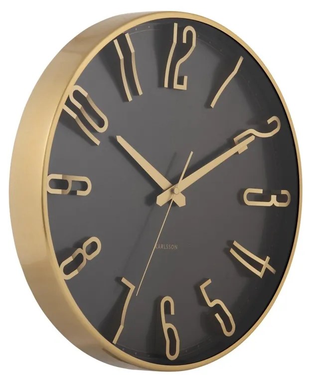 Karlsson 6016BK design falióra fekete, 35 cm átmérővel
