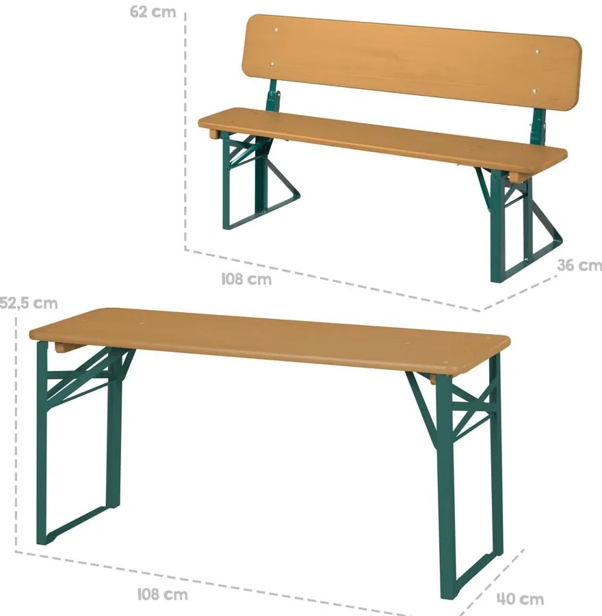 Gyerek kerti bútorszett 3 db-os – Roba
